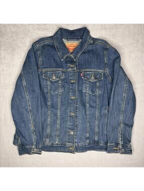 Y2K Levi's Denim Trucker Jacket Type 3 Levi Strauss Jean Jacket Women’s 2X 18-20